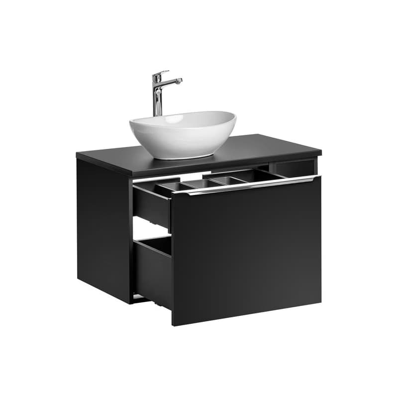 ArtCom Kúpeľňová skrinka s umývadlom a doskou SANTA FE Black DU80/3 | 80 cm 3