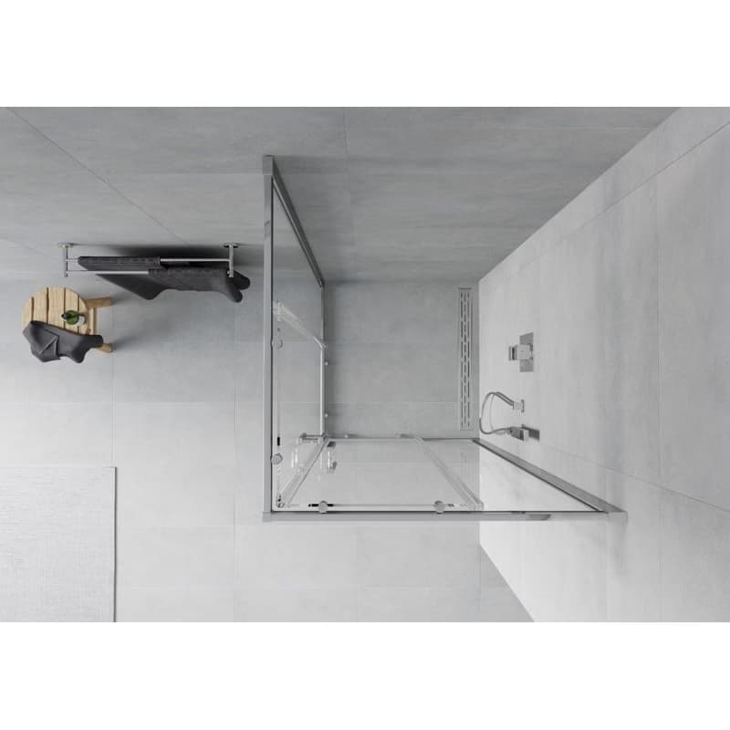 MEXEN - Rio sprchovací kút štvorcový 80x80, transparent, chróm 860-080-080-01-00 4