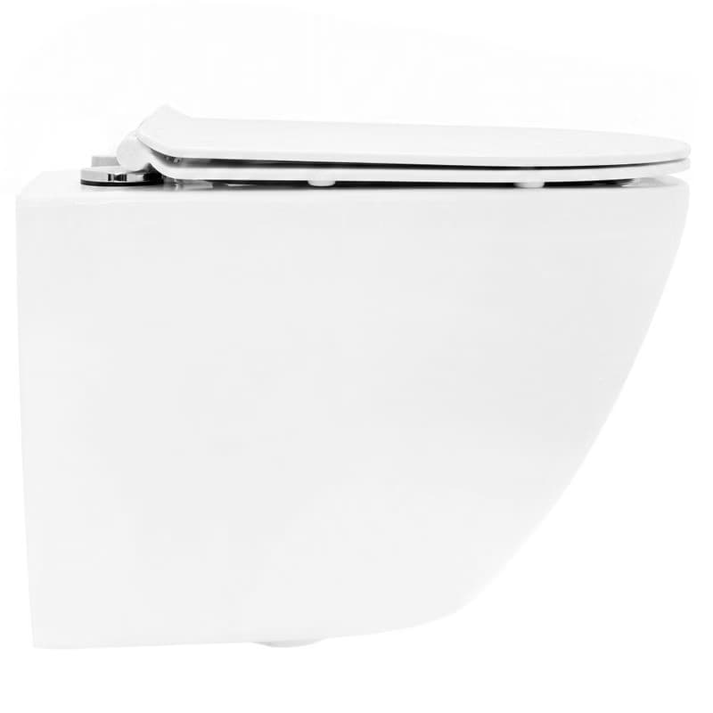 REA - Závesná WC misa vrátane sedátka Rimless Carlo Flat Mini biela REA-C2760 4
