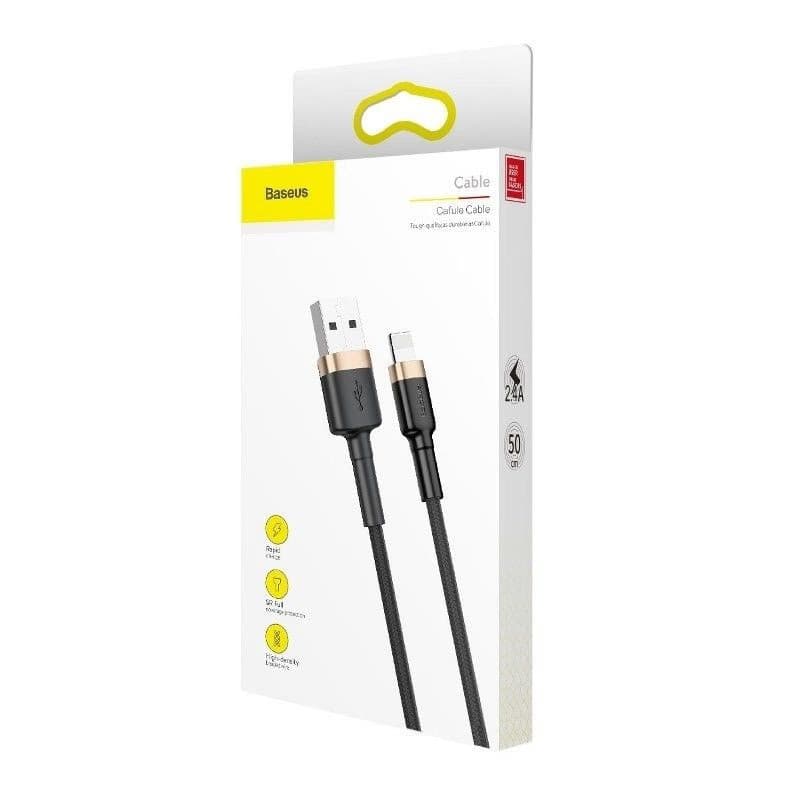 Baseus Cafule nabíjací / dátový kábel USB na Lightning 2, 4A 3m, zlatá-čierna 4