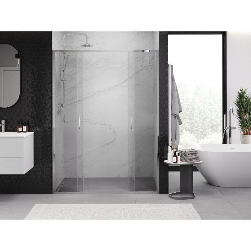 MEXEN/S - Exo dvojité posuvné sprchové dvere 150, transparent, chróm 8152-150-000-01-00 3
