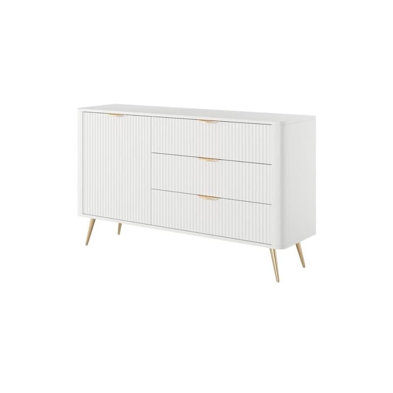 ArtLas Komoda LINA 138 D3S | biela