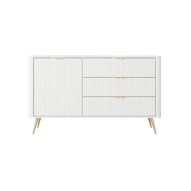 ArtLas Komoda LINA 138 D3S | biela 5