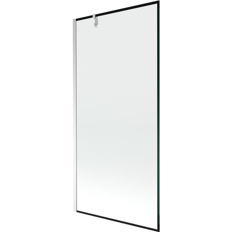 MEXEN/S - Next vaňová zástena FIX 90 x 150, čierna dekor, chróm 895-090-000-00-70-01