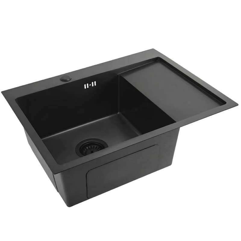 REA REA - Oceľový drez Fin Black ZLE-06014 3