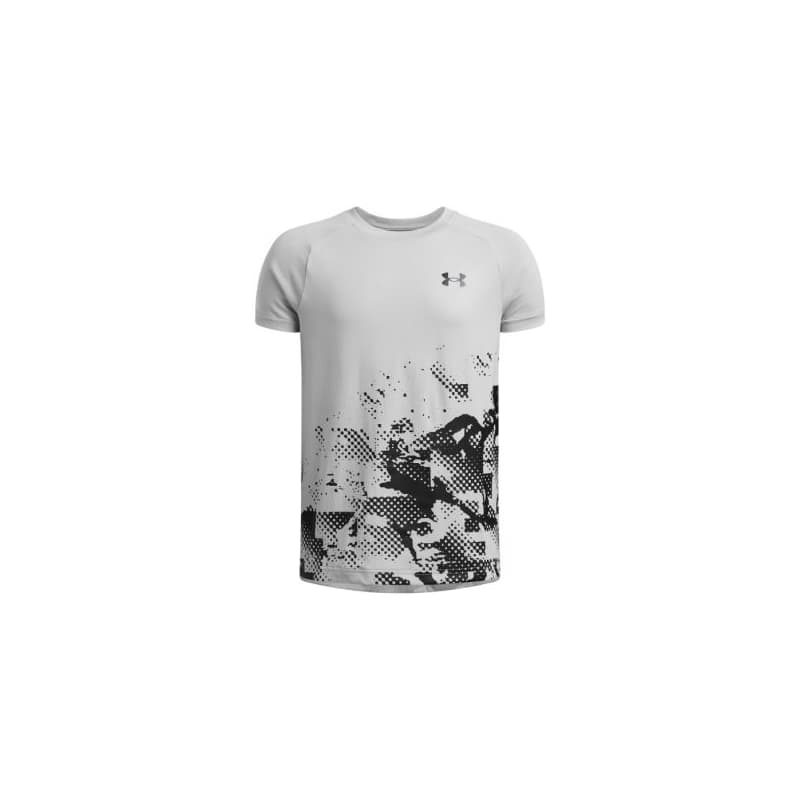Chlapčenské tréningové tričko s krátkym rukávom UNDER ARMOUR UA Tech Graphic SS-GRY
