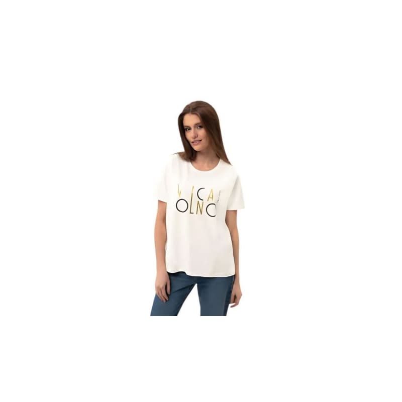 Dámske tričko s krátkym rukávom VOLCANO MADAME-101-CREAM 1