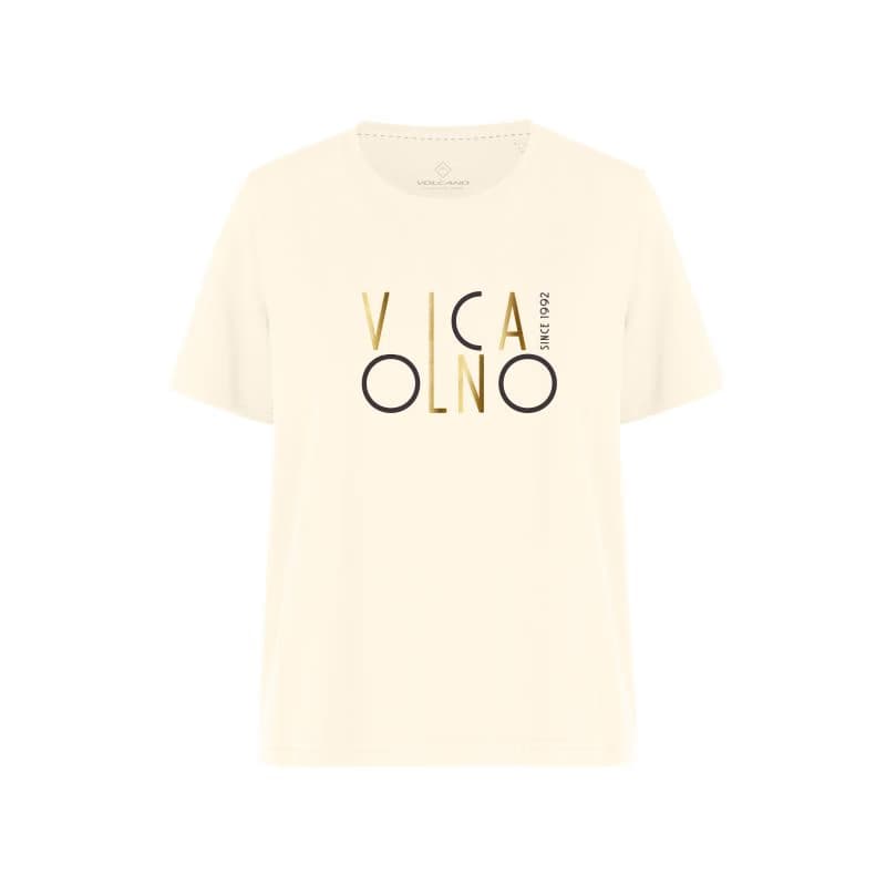 Dámske tričko s krátkym rukávom VOLCANO MADAME-101-CREAM 4
