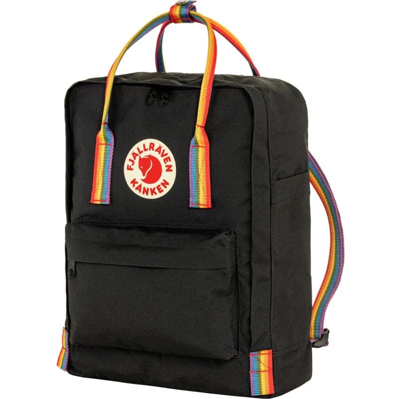 Batoh FJALLRAVEN Kanken - rainbow black rainbow pattern 2