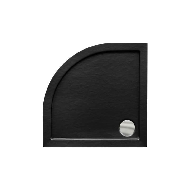 BESCO - ARON STONE EFFECT, štvrťkruhová sprchová vanička - Rozmer A - 80 cm, Rozmer B - 80 cm, Rozmer C - 5.5 cm OLBVANACARO80S