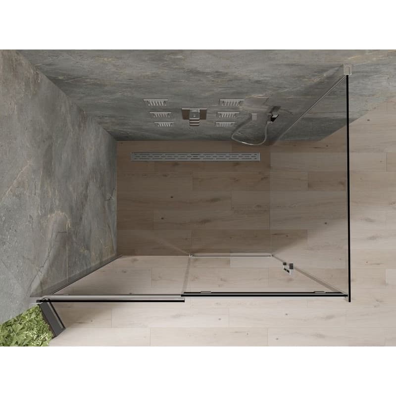 MEXEN/S - OMEGA sprchovací kút 100x90, grafit, chróm 825-100-090-01-40 6