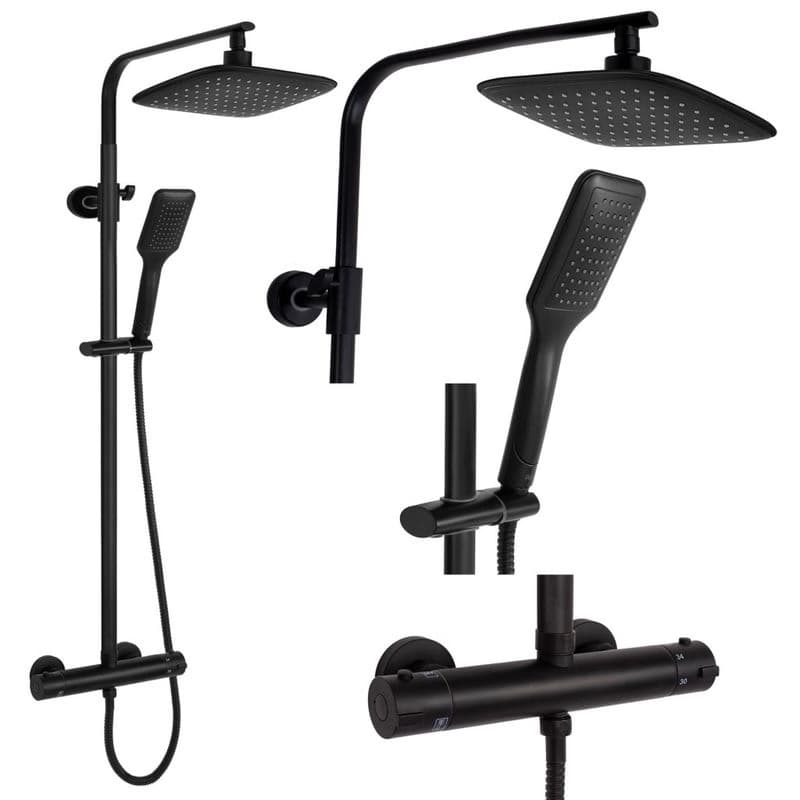 REA REA - Sprchový set s batériou 150mm Tom čierny REA-P7101 1