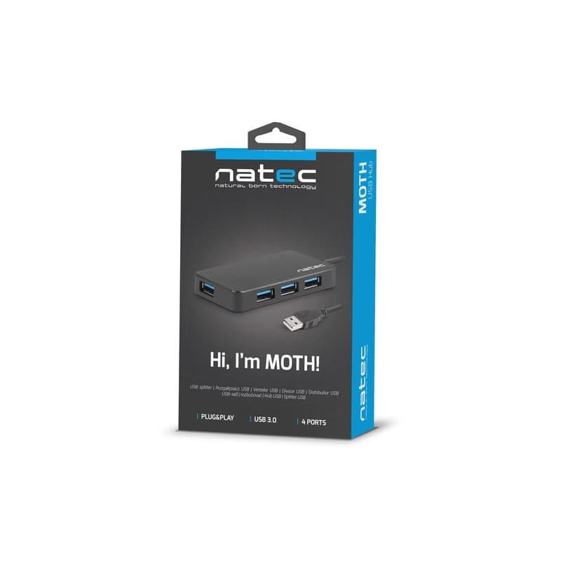 Natec Moth rozbočovač 4x USB 3.0 HUB 3