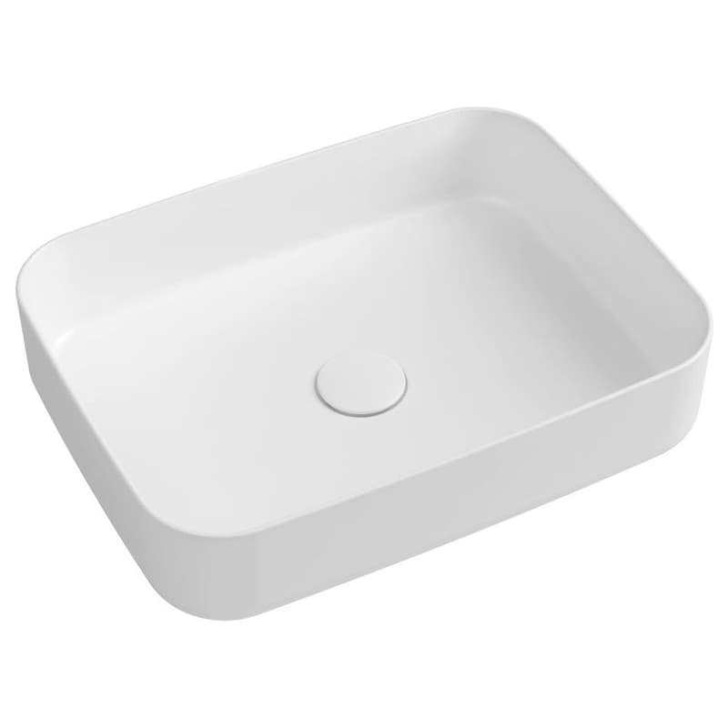 ISVEA - INFINITY RECTANGLE keramické umývadlo na dosku, 50x36cm, biela 10NF65050 1