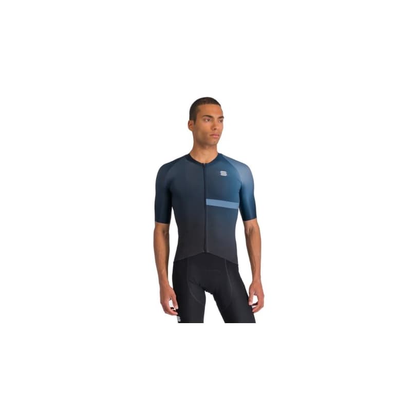Pánsky cyklistický dres s krátkym rukávom SPORTFUL Bomber jersey, black galaxy blue