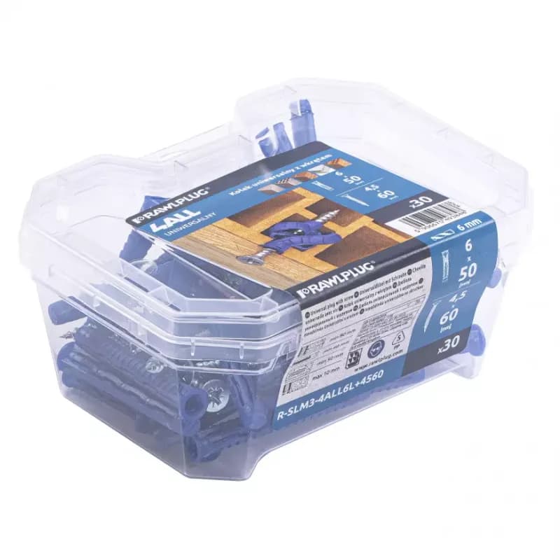 Rawlplug Univerzálna hmoždinka so skrutkou  4ALL 6x50 mm 30 ks 1