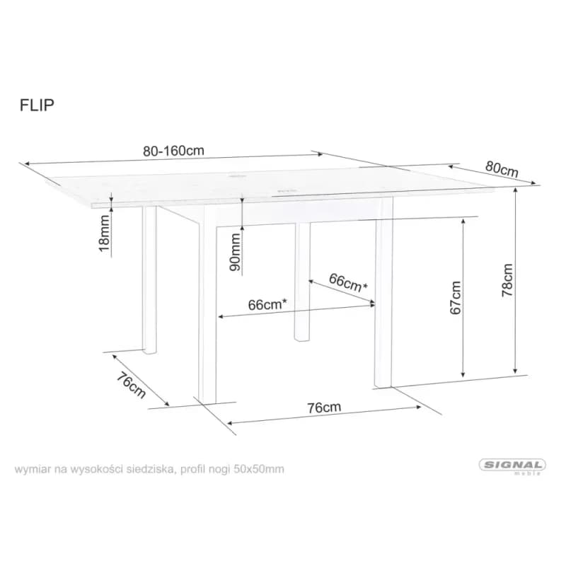 Stôl Flip 80 2