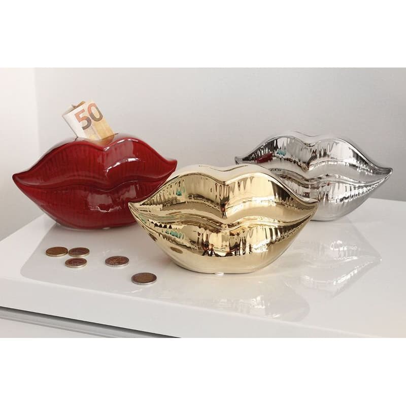 Keramická pokladnička v tvare úst „The Kiss“, 10 cm 1