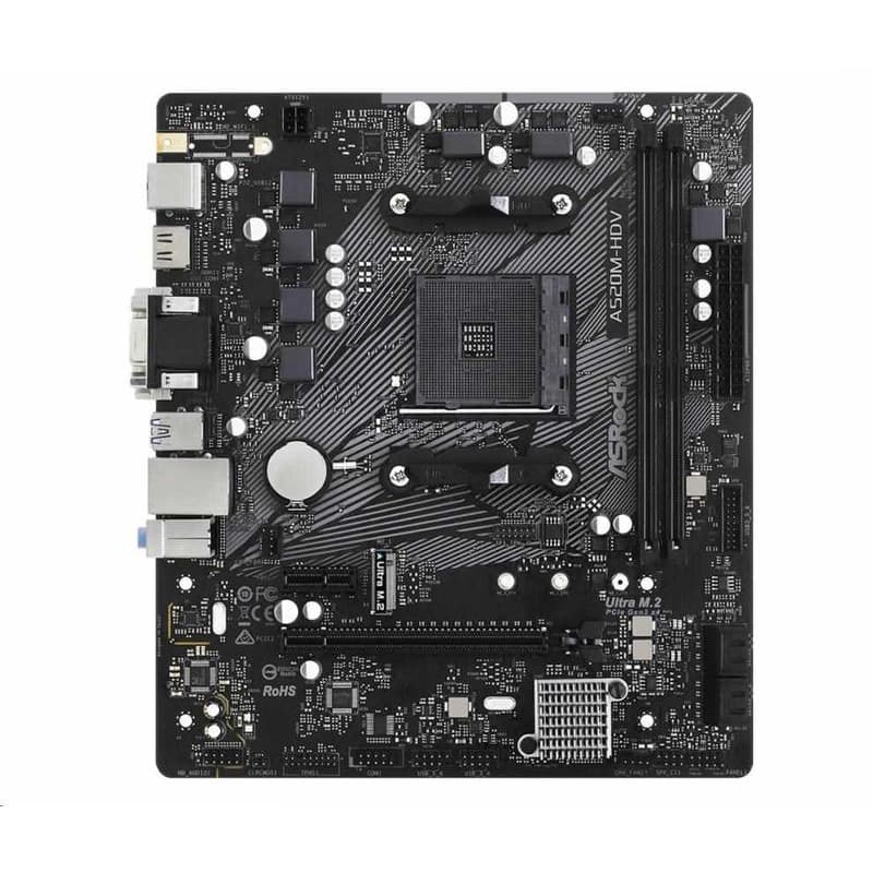 ASRock MB Sc AM4 A520-HDV, AMD A520, 2xDDR4, HDMI, DVI 1
