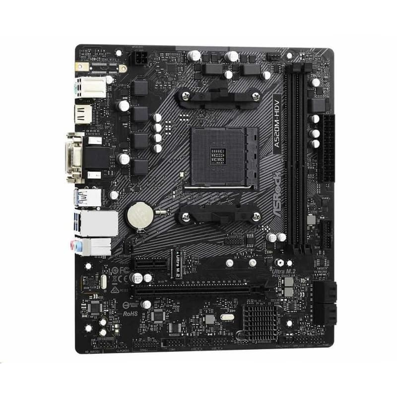 ASRock MB Sc AM4 A520-HDV, AMD A520, 2xDDR4, HDMI, DVI 3