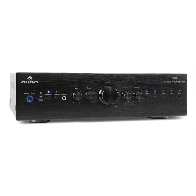 Stereo zosilňovač Auna CD708, AUX phono, čierny, 600 W 1