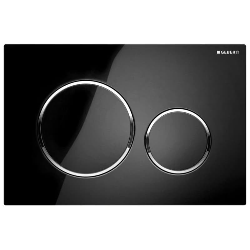 GEBERIT SIGMA20 ovládacie tlačítko, dual flush, čierna lesk /chróm 115.882.KM.1 1