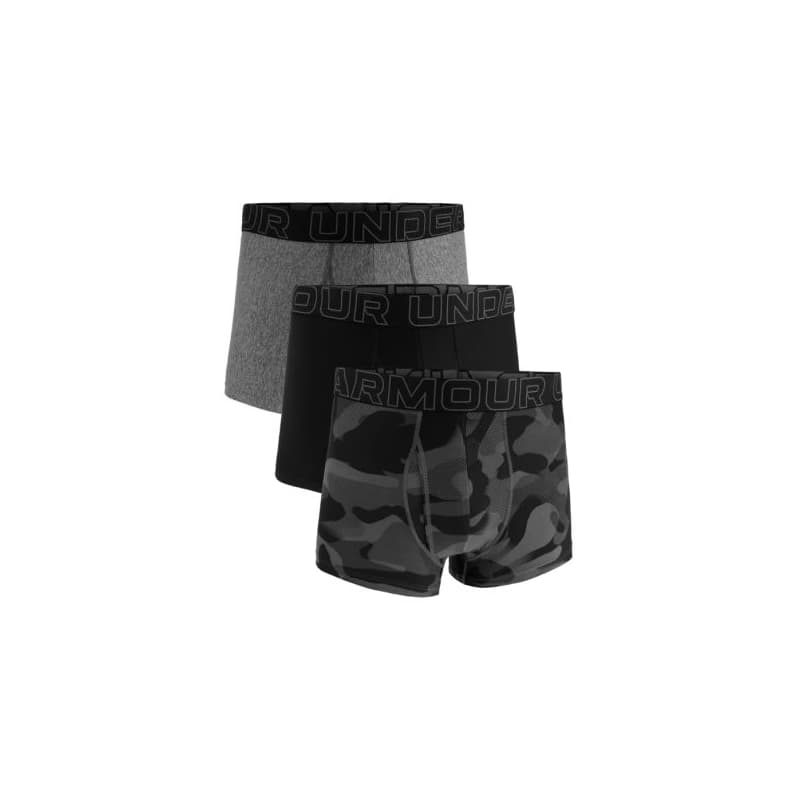 Pánske boxerky UNDER ARMOUR 3 PACK-UA PERFORMANCE TECH - PRINT 3 inch-BLK 1