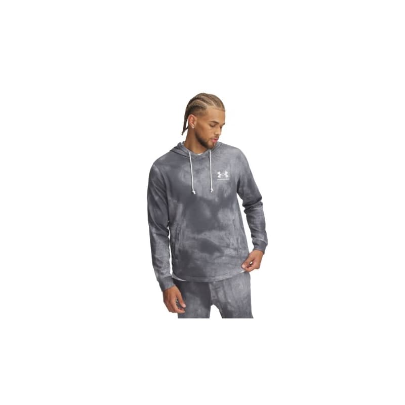 Pánska mikina s kapucňou UNDER ARMOUR UA Rival Terry AOP Hood Q1-GRY 1