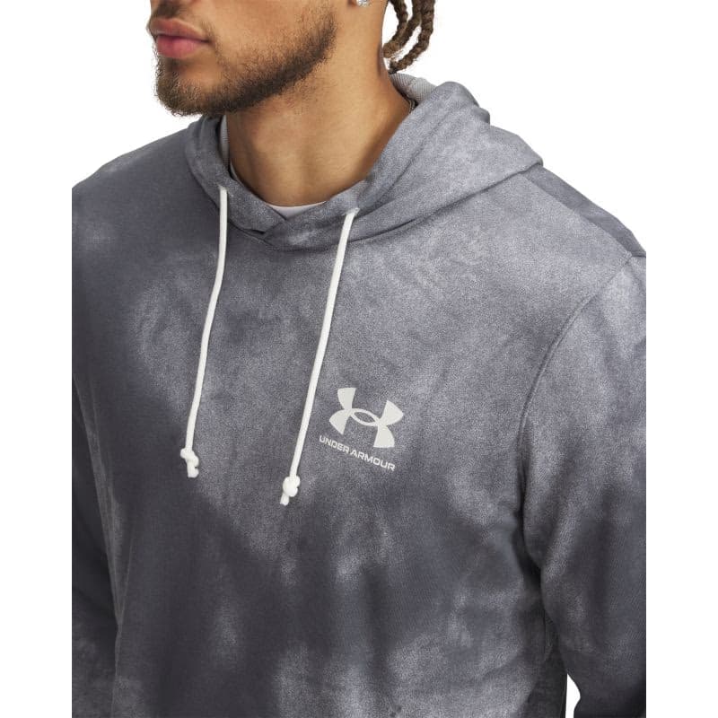 Pánska mikina s kapucňou UNDER ARMOUR UA Rival Terry AOP Hood Q1-GRY 3