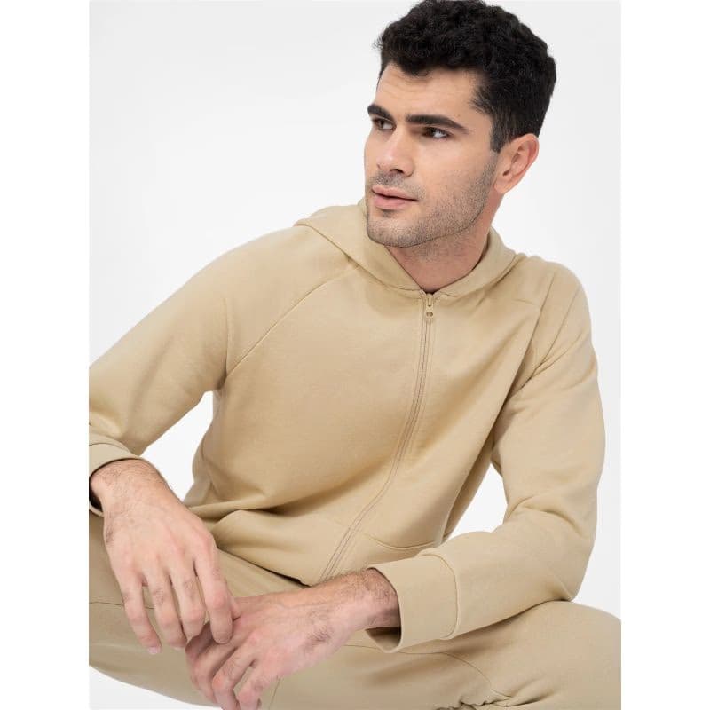 Pánska mikina s kapucňou 4F MENS SWEATSHIRT BLM011-82S-LIGHT BROWN 2