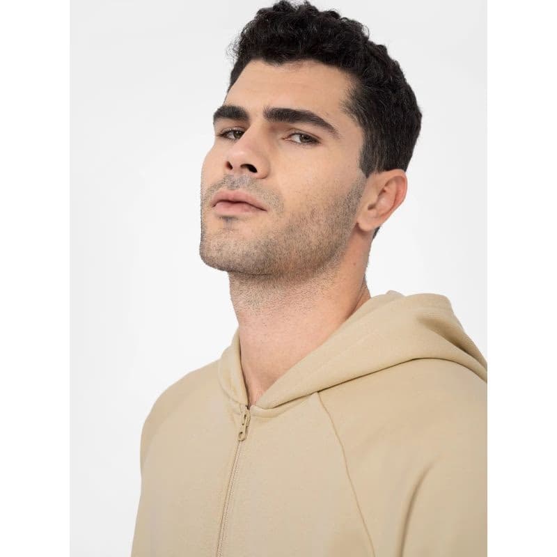 Pánska mikina s kapucňou 4F MENS SWEATSHIRT BLM011-82S-LIGHT BROWN 3