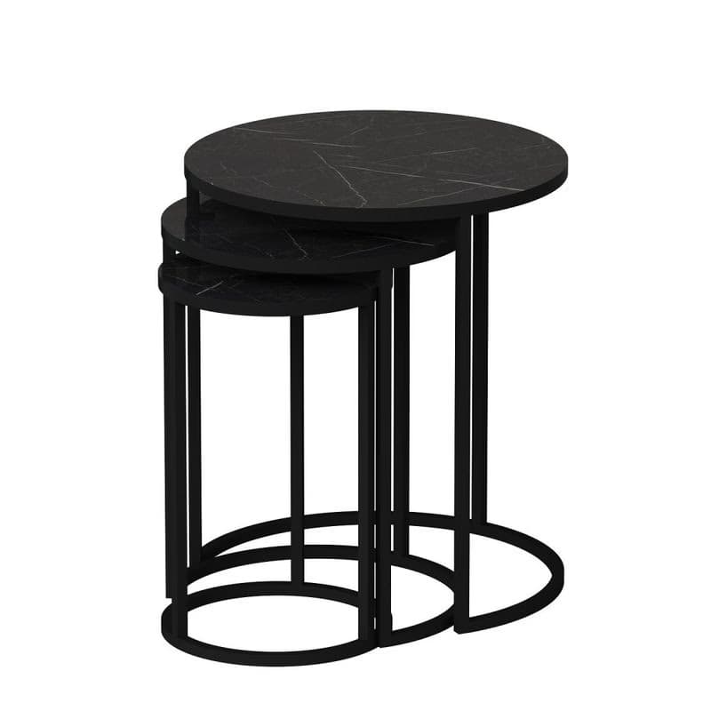 Sada odkladacích stolíkov (3 kusy) Gloria - Black 4