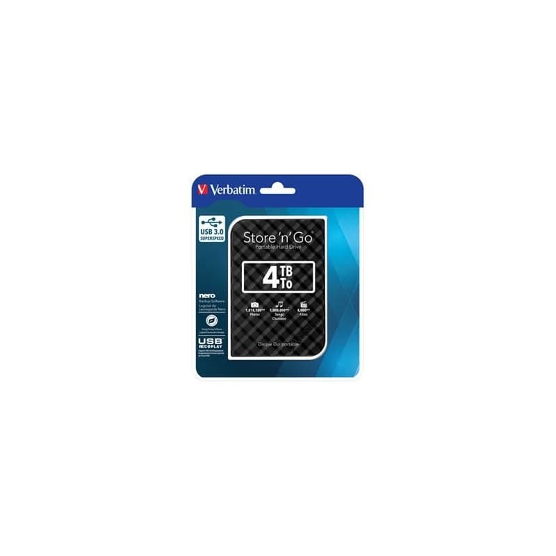 Verbatim externý pevný disk, Store N Go, 2.5", USB 3.0 (3.2 Gen 1), 4TB, 53223, černý 1