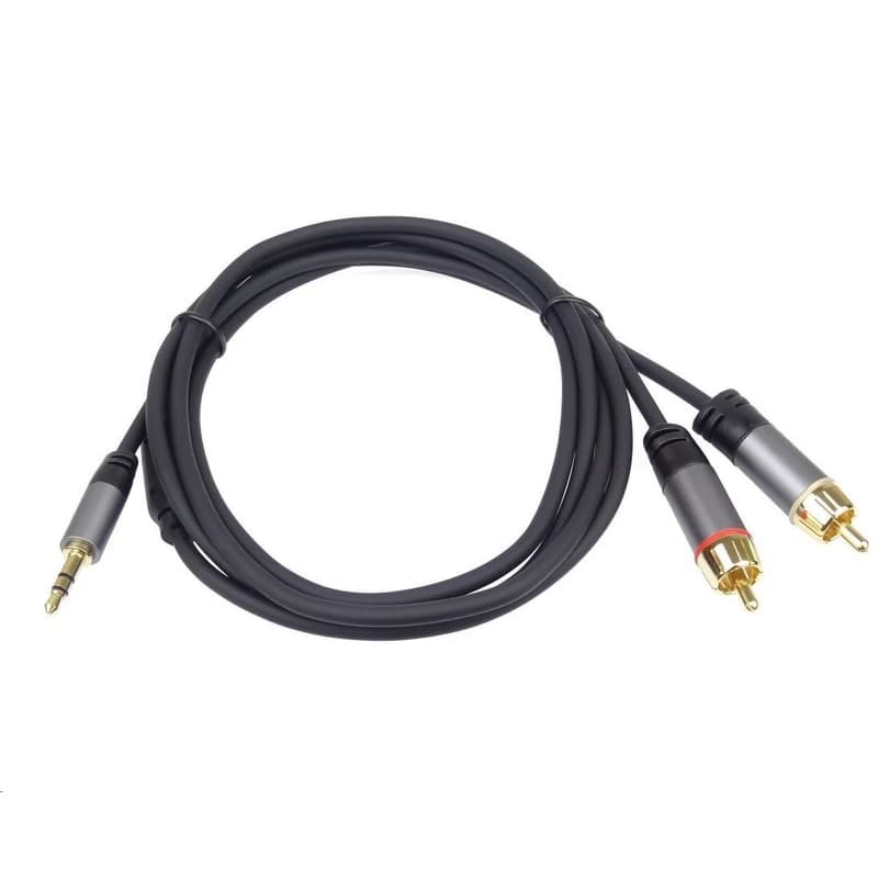PREMIUMCORD kábel, Jack 3.5mm-2xCINCH M/M 5m 5