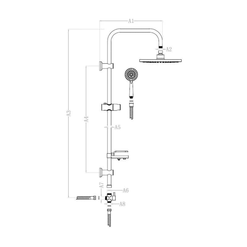 INVENA - Sprchový stĺp CORSO AU-23-001-C 2