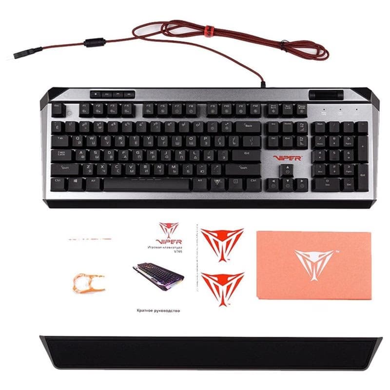 Patriot Viper 765 RGB/Drôtová USB/RU layout/Čierna-strieborná 2