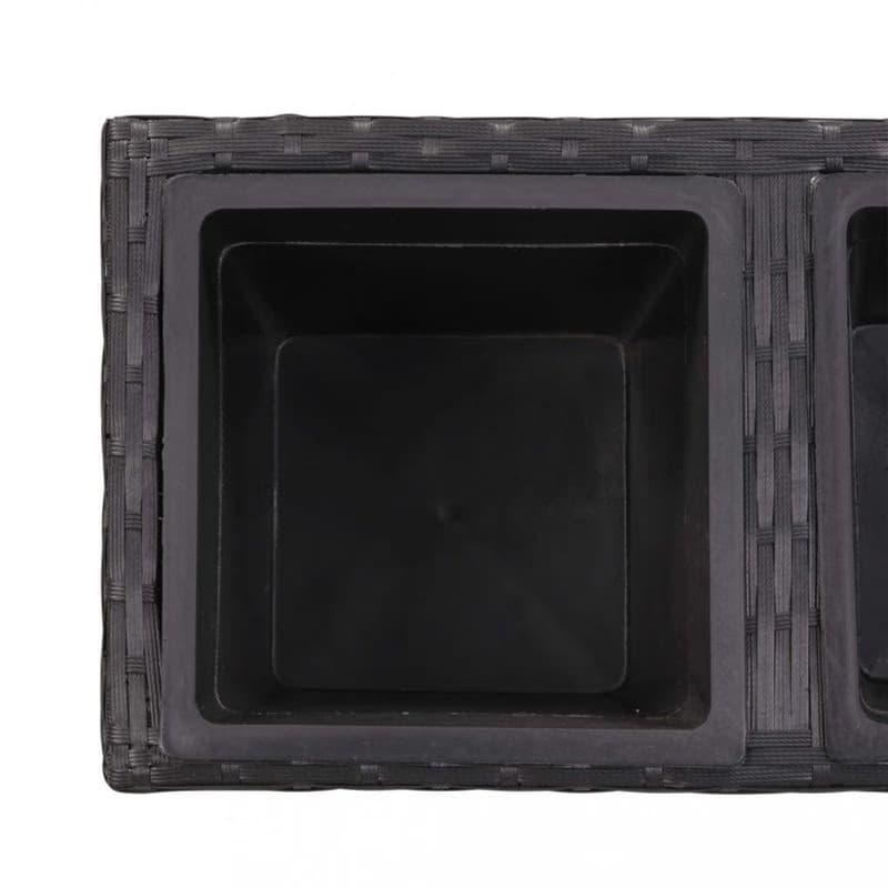 Záhradný kvetináč na kolieskach 60 x 30 x 36 cm polyratan Dekorhome 6