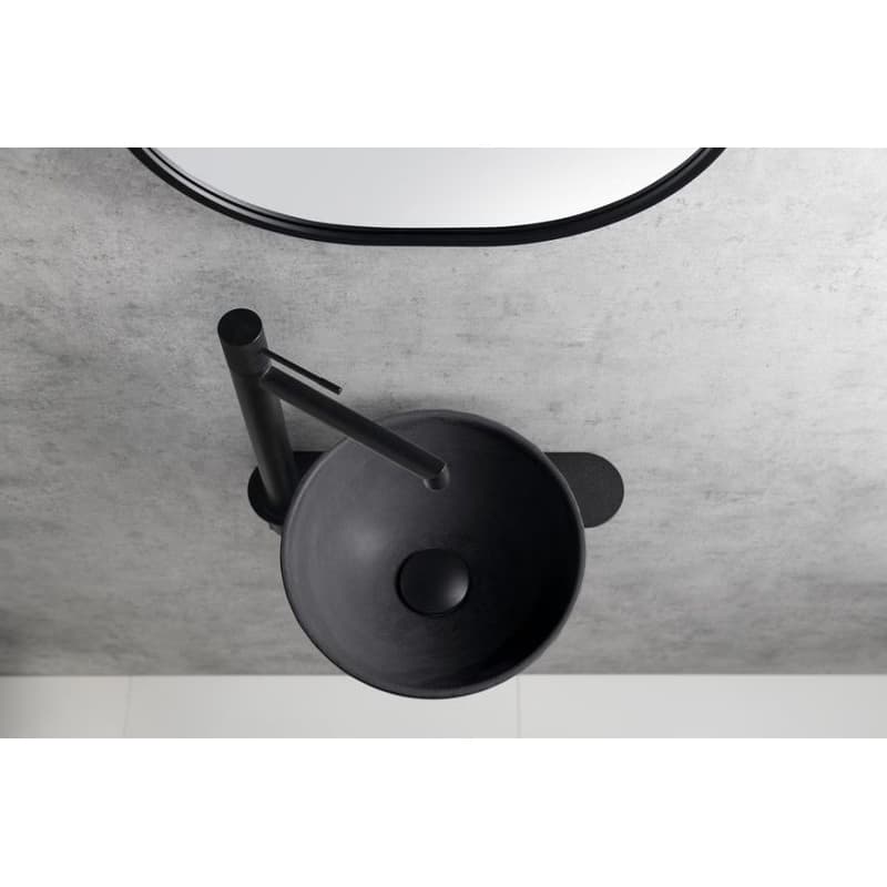 SAPHO - MINOR betónové umývadlo na dosku, priemer 26cm, antracit mat MR26016 3