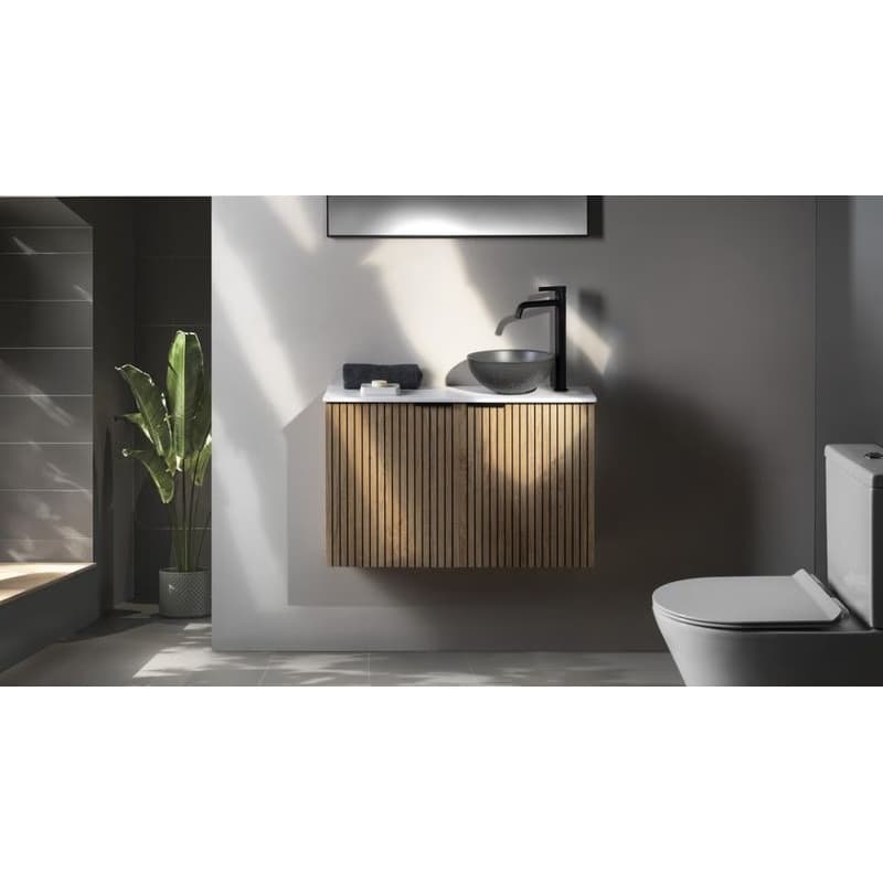 SAPHO - MINOR betónové umývadlo na dosku, priemer 26cm, antracit mat MR26016 4