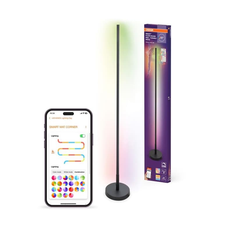 Osram - LED RGBW stlmiteľná stojacia lampa SMART+ FLOOR LED/14W/230V Wi‑Fi + diaľkové ovládanie 4099854472176 1