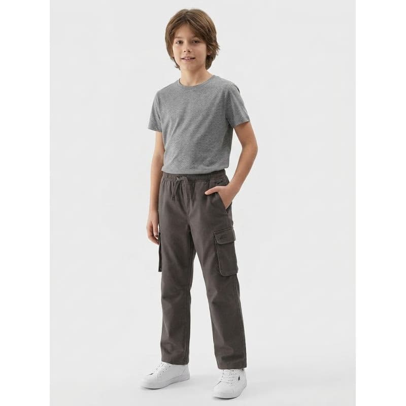 Chlapčenské tepláky 4F JUNIOR TROUSERS CAS M1435-22S-ANTHRACITE 3