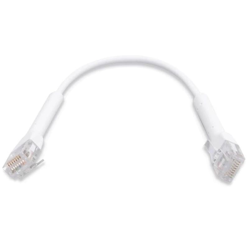 Ubiquiti U-Cable-PATCH-RJ45, Eth Patch Kábel, 0,1 m (0,22 m s konektormi), Cat6, biely 2
