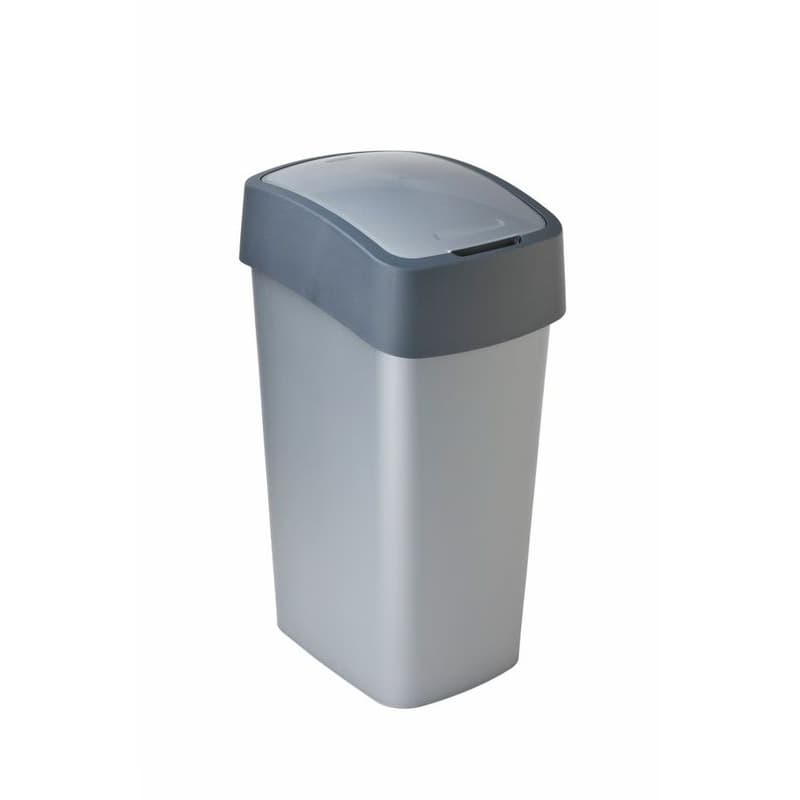 CURVER Odpadkový kôš FLIP BIN 45l | strieborná / sivá