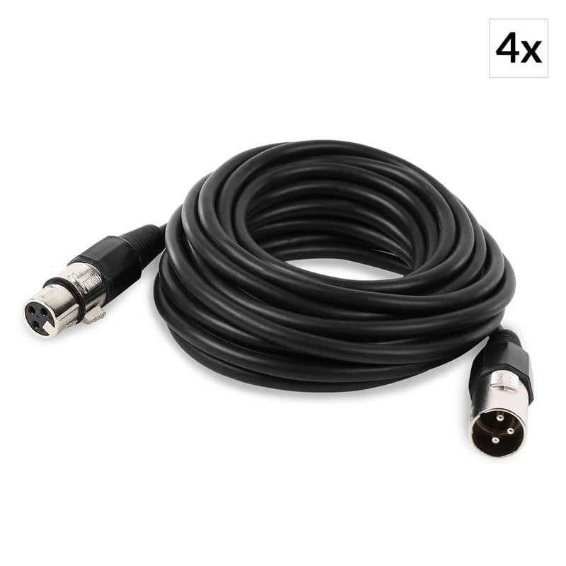 Electronic-Star XLR kábel, sada 4 ks, 6 m, samec-samica 1