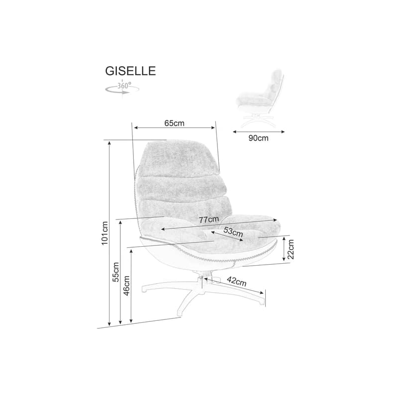 Signal Kreslo GISELLE | staroružová 6