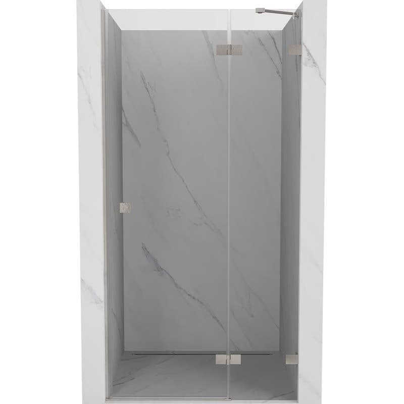 MEXEN/S - Lunar L sprchové dvere krídlové pravé 115, transparent, nikel kartáčovaný 834L-115-000-97-00-P
