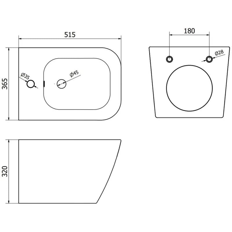 MEXEN - Madox závesný bidet, čierna mat 35155170 3