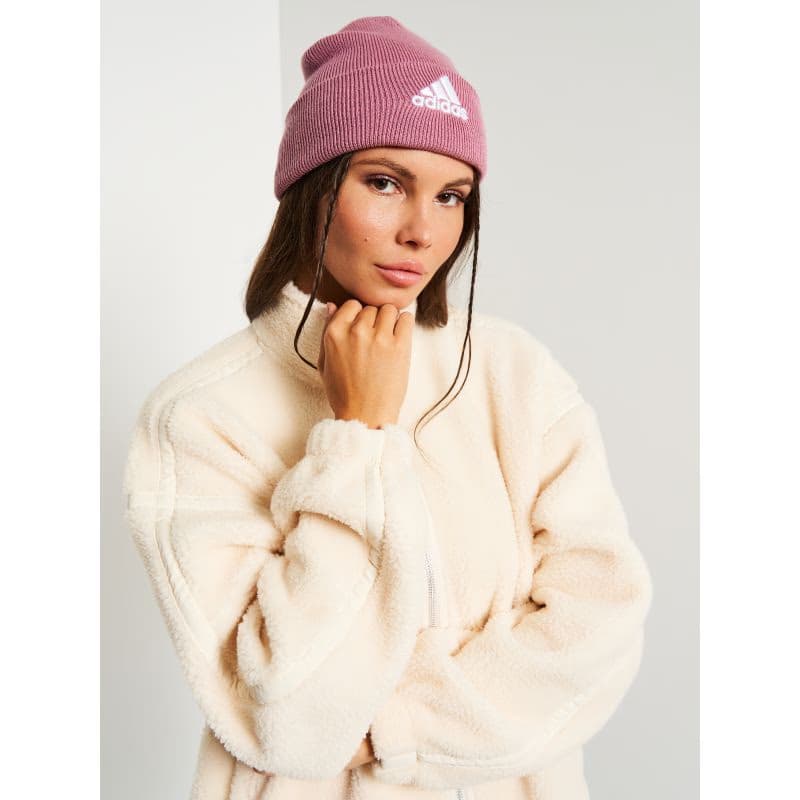 Dámska zimná čiapka ADIDAS LOGO BEANIE CUF WONORC WHITE 4