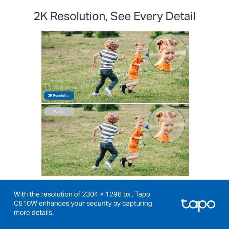 TP-Link Tapo C510W(2-pack) vonkajšie-outdoor kamera, (3MP, PTZ, 2K 1296p, WiFi, IR 30m, micro SD card) 4