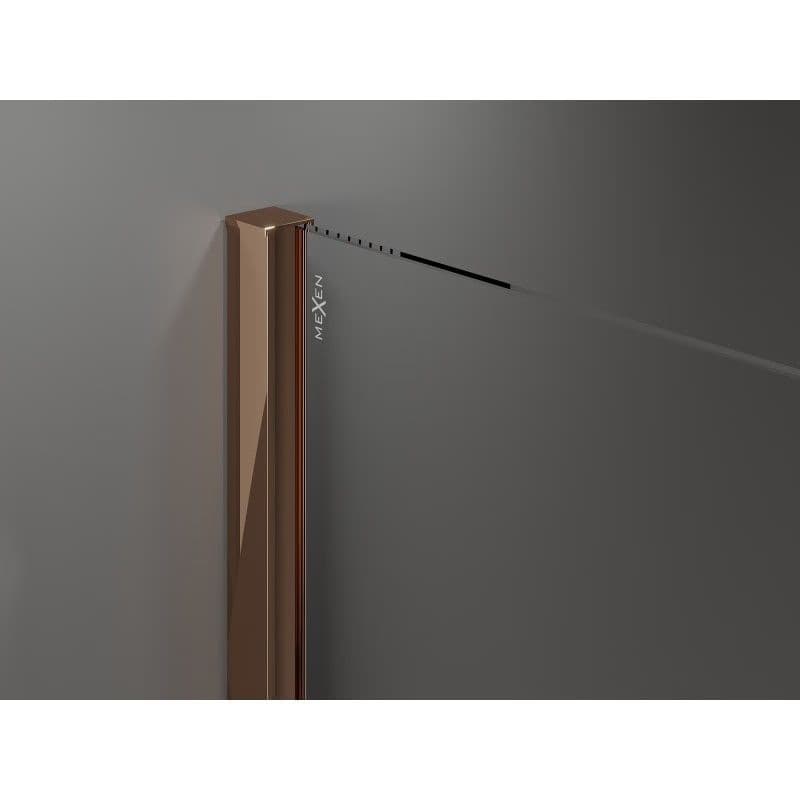 MEXEN/S - Velár sprchovací kút 100 x 80, transparent, ružové zlato 871-100-080-01-60 2